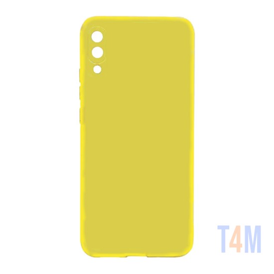 Capa de Silicone Macio com Moldura de Câmera para Samsung Galaxy A02 Amarelo